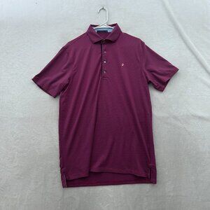 Greyson Polo Shirt Men M Purpl Stripe Golf Activewear Performance Stretch Casual